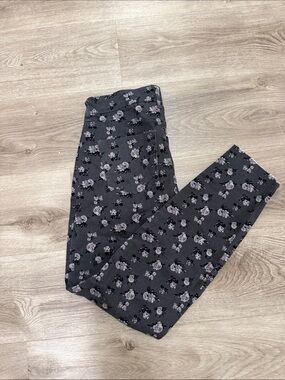 BONGO Women's Charcoal Floral Skinny Jeans